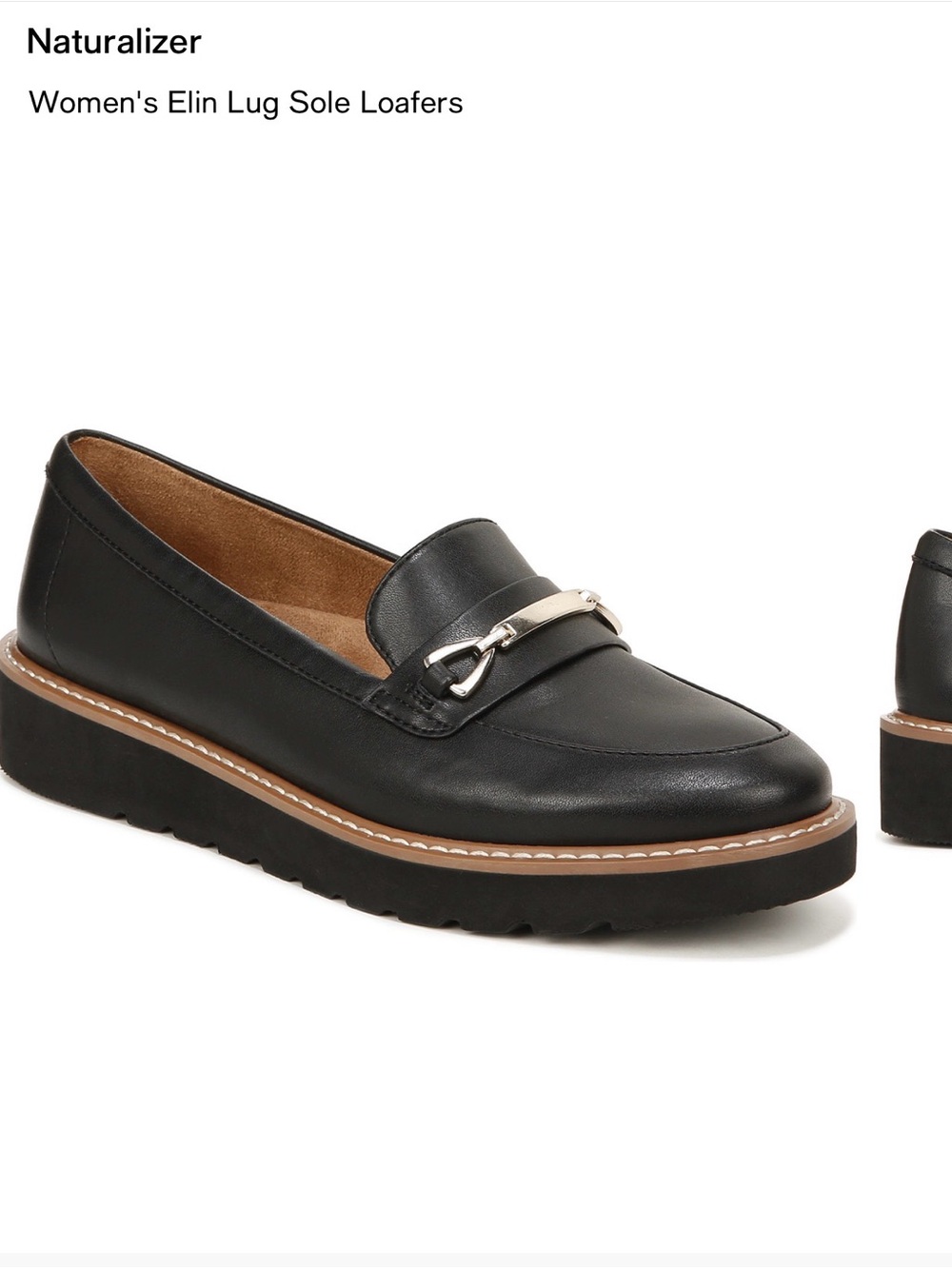 Naturalizer Metallic Bronze Slip-On Lug Sole Loafers
